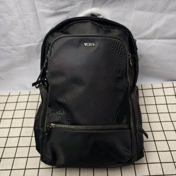 🍃TUMI Voyageur Backpack Women's Sleek Black Tactical Nylon Commuter Bag - Picture 1 of 6